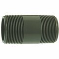 Mueller B & K ProLine Series Close Length Pipe Nipple, 1-1/4 in, MIP, PVC, Gray, SCH 80 Schedule 406-001